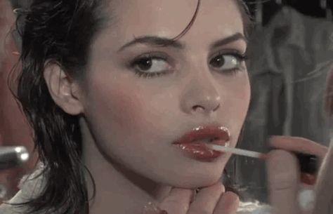 Lipstick Mirror, Makeup Vanity, Lip Gloss, A Woman, Vanity, Gif, Mirror, Tumblr, Makeup