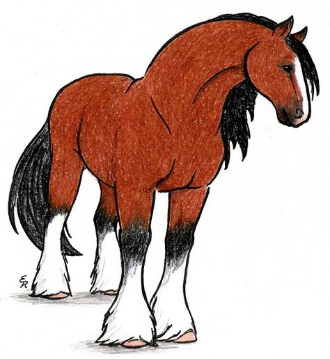 Horse by wild spirit wolf Horses Drawings, Horse Doodle, Horse Drawing Tutorial, Clydesdale Horse, Horse Art Drawing, Horse Cards, Horse Show Clothes, Horse Sketch, Clydesdale Horses