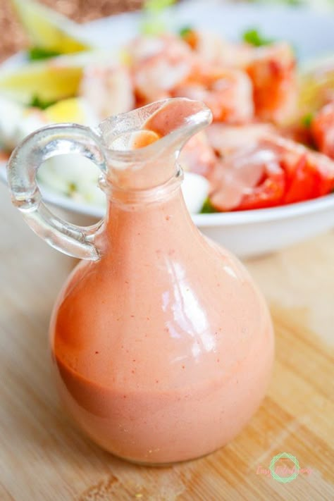 Make your own yummy Louie salad dressing without mayonnaise with this recipe Louis Dressing Recipe, Crab Louie Salad Dressing, Louie Dressing Recipe, Louie Salad Recipe, Buffalo Shrimp Salad, Shrimp Louie Salad, Shrimp Louie, Crab Louie Salad, Crab Louie