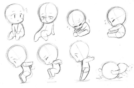 Anime Chibi Poses  Free Drawing Reference