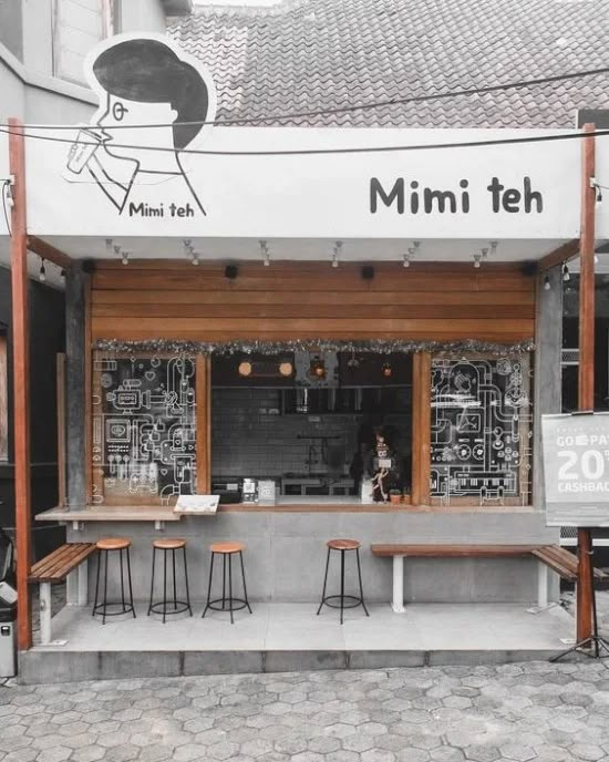 20 Desain Warung Kopi Sederhana Pinggir Jalan 1000 Inspirasi Desain Arsitektur Teknologi Konstruksi Restaurant Interior Design Interior Kafe Desain Interior