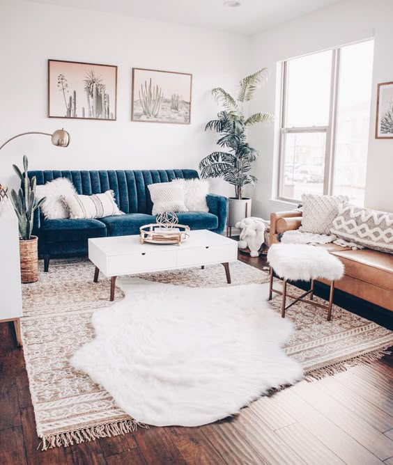 Boho Layered Rugs Living Room Living room decor apartment, Apartment