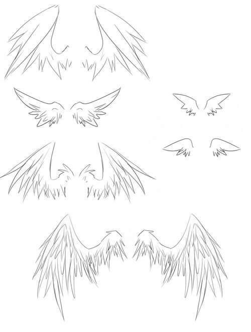 Anime Drawing Line art Anime chibi wings png  PNGEgg