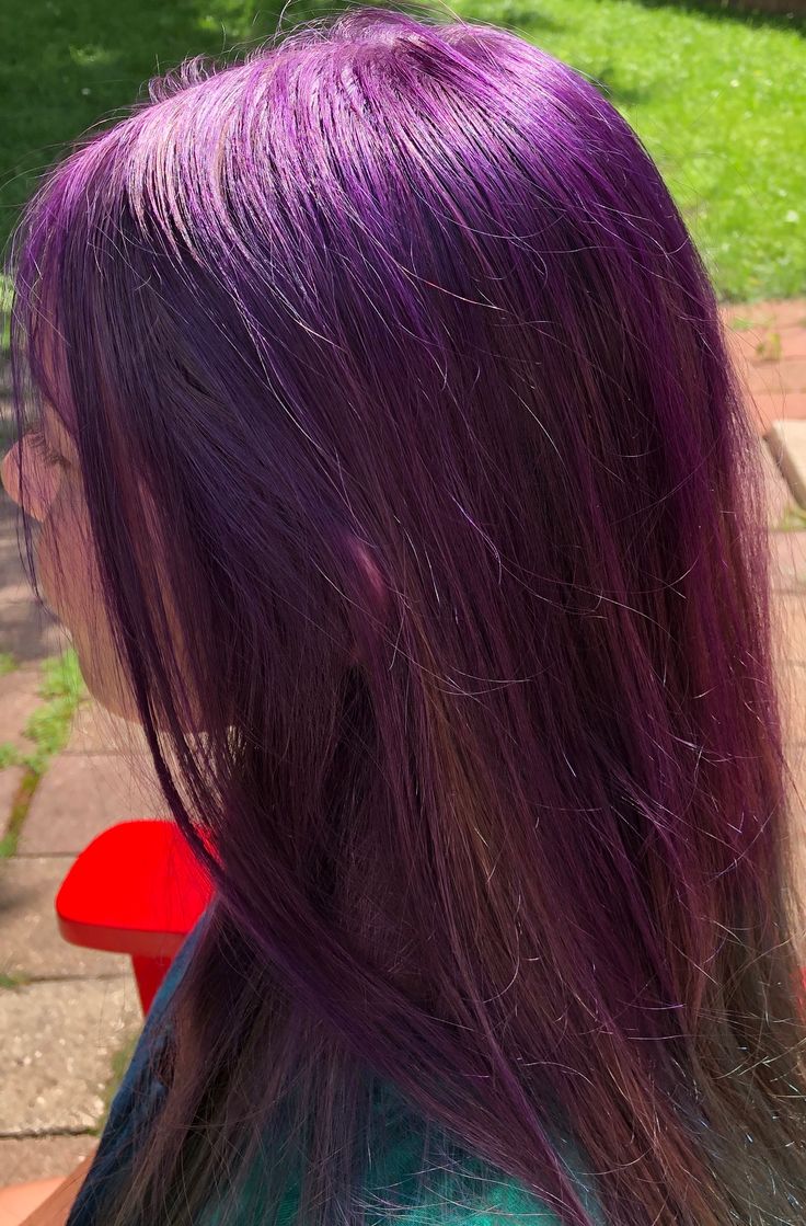 Manic Panic Purple Haze, Atomic Turquoise on the ends. Manic Panic Purple, Manic Panic Hair, Manic Panic, Hair Day, Long Hair Styles, Turquoise, Hair Styles, Purple, Hair