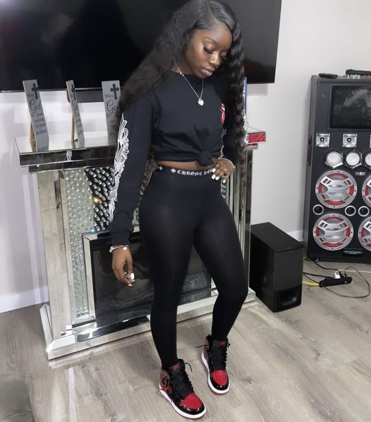 Black Air Force 1 Outfit Women, Black Air Force 1 Outfit, Outfits With Air Forces, Air Force 1 Outfit Woman, Swag Fits, Black Air Force 1, Air Force 1 Outfit, Teen Swag, Teen Swag Outfits