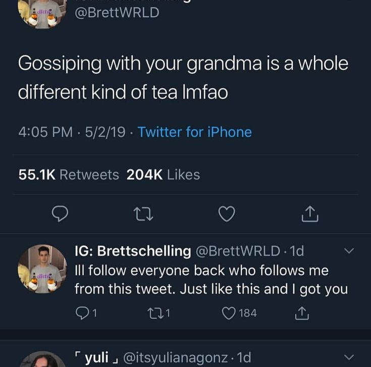 two tweets on twitter with the caption'goslinging with your grandma is a whole different kind of tea imfao