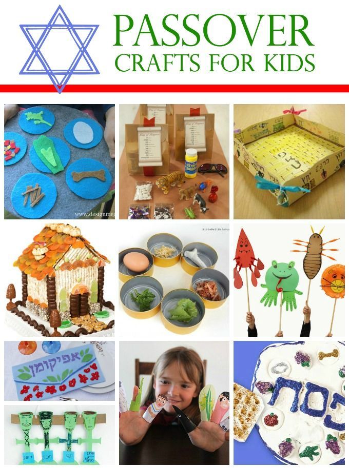 a collage of different crafts and activities for kids to do with the passover