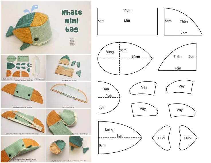 the instructions for how to make an origami fish with paper and wood pieces