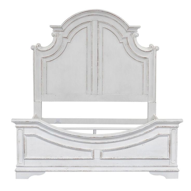 Magnolia Manor Panel Bed - QK1053553_LIBF_PRI_OL White King Panel Bed, King Canopy Bed, California King Bed Frame, Bedroom Upstairs, Eastern King Bed, Wooden Beds, Home Planning, Home Vision Board, Paint Fabric