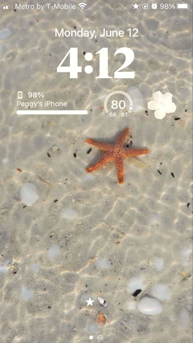 an orange starfish floating on top of the ocean