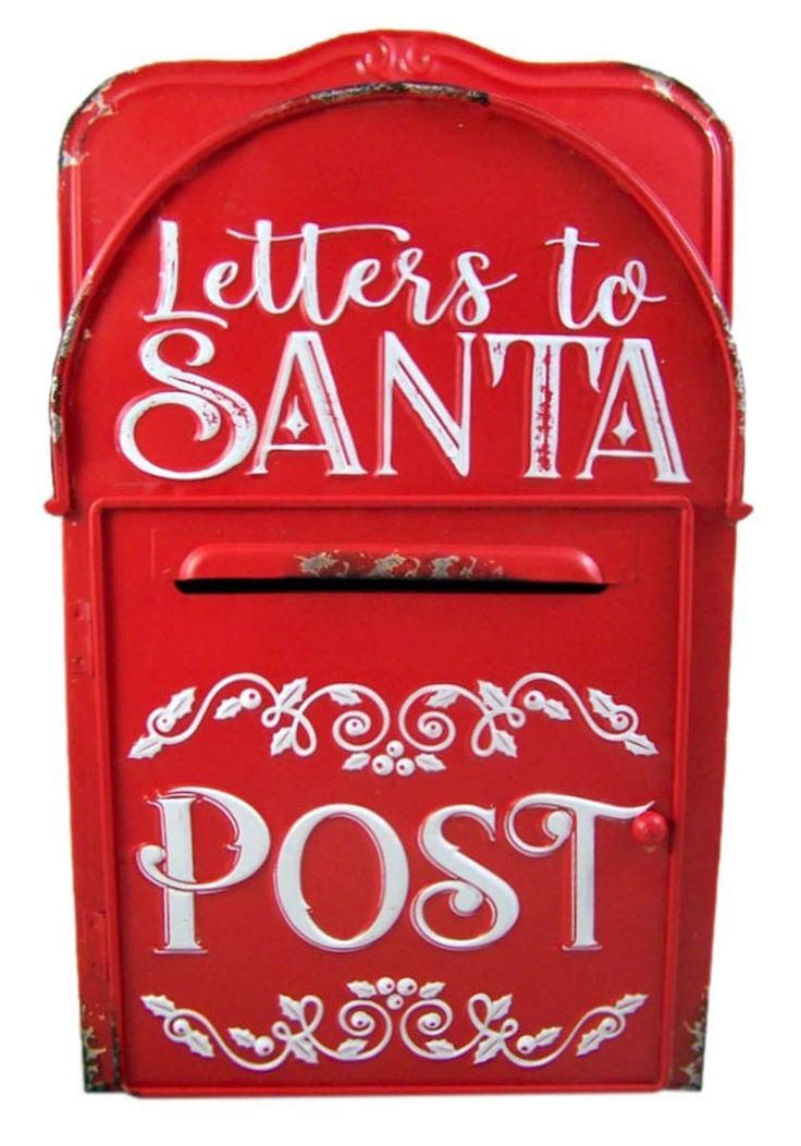 PRICES MAY VARY. Material - Metal Size - 15 1/4 Inch (H) x 10 1/4 Inch (W) x 3 3/4 Inch (D) Painted with a red, distressed finish with white accents Reads "Letters to Santa. POST" in white letters Magnetic closures hold the box closed, and letters are able to be sent through the mail slot Material - Metal -- Size - 15 1/4 Inch (H) x 10 1/4 Inch (W) x 3 3/4 Inch (D) -- Painted with a red, distressed finish with white accents -- Reads "Letters to Santa. POST" in white letters -- Magnetic closures Cardboard Mailbox Letters To Santa, Spellbinders Christmas Mailbox, Letters To Santa Mailbox From Shoebox, School Santa Shop Wrapping Station, Christmas Mailbox Letters To Santa, Christmas Cardboard Mailbox, Christmas Mail Wreath, Santa Mailbox Plans, Letters To Santa Mailbox Outdoor