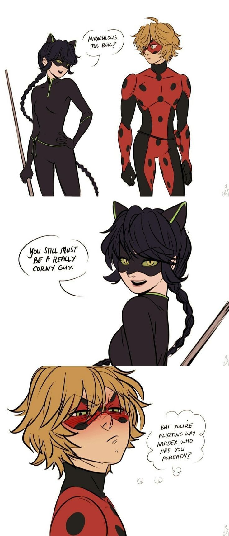 Marichat Comic, Comics Ladybug, Ladybug E Catnoir, Catnoir And Ladybug, Mlb Comics, Miraculous Ladybug Kiss, Lady Noir, Miraculous Ladybug Oc, Miraculous Ladybug Memes