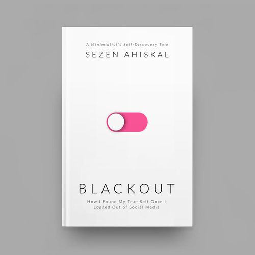 the book blackout by sezen ahiskal is shown in pink and white