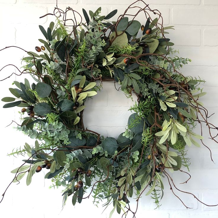 Olive, Rosemary and Eucalyptus Wreath - Ash & Hart Floral Rustic Front Door, Christmas Wreath Decor, Rustic Christmas Wreath, Summer Front Door Wreath, Lavender Wreath, Wreath Rustic, Eucalyptus Wreath, Year Round Wreath, Xmas Wreaths