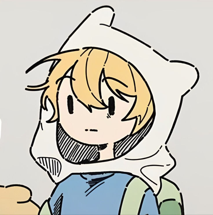 a drawing of a boy with a pillow on his head