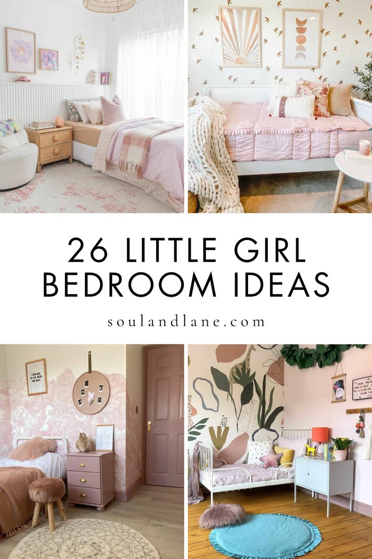 girls bedroom decor with pink and gold accents