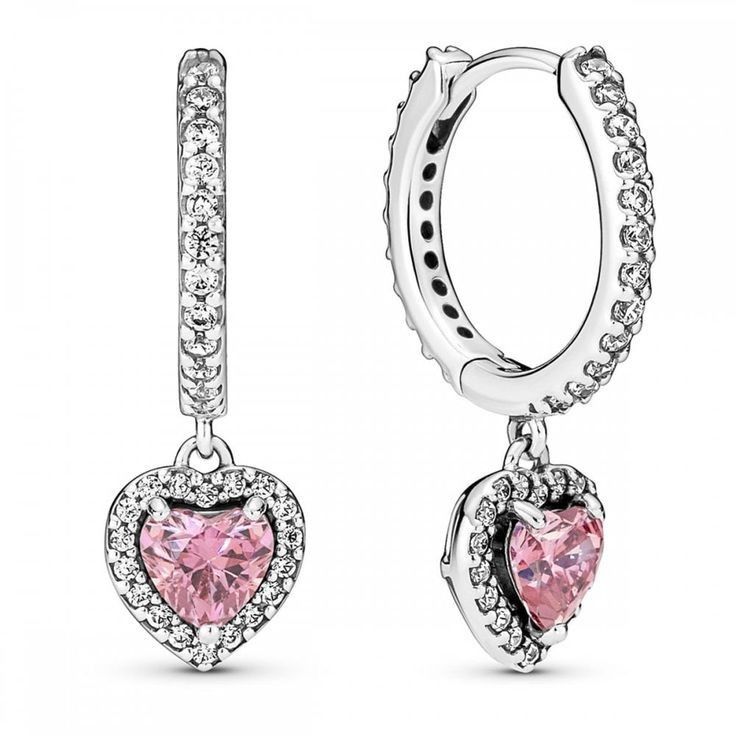 Pandora Heart Hoop Earrings, Sparkling Halo Heart Hoop Earrings, Pandora Sparkling Halo Heart Hoop Earrings, Heart Hoops Earrings, Pandora Pink Heart Earrings, Pandora Pink Heart Necklace, Pandora Hoop Earrings, Pandora Earrings Aesthetic, Pandora Earring