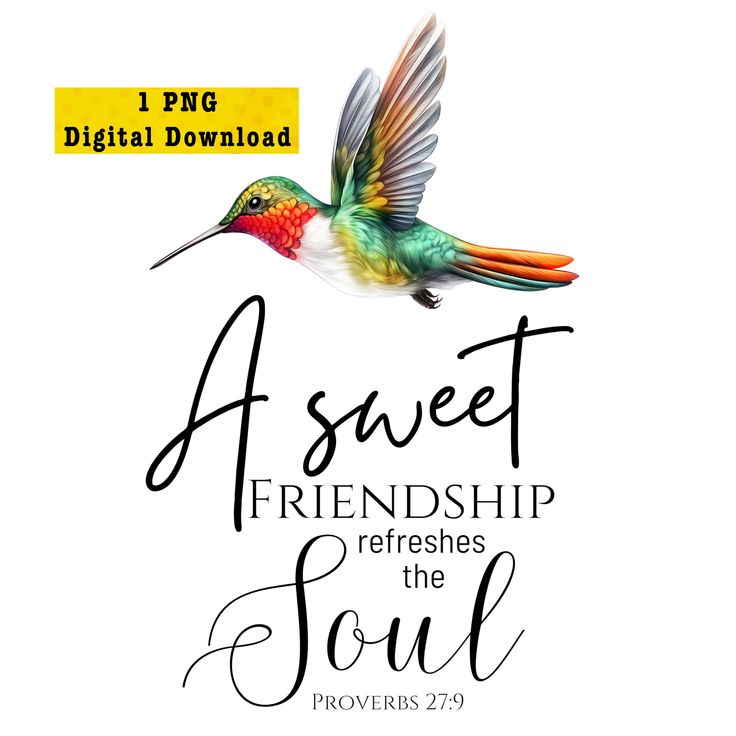 a colorful bird flying with the words asweet friends refreshs the soul