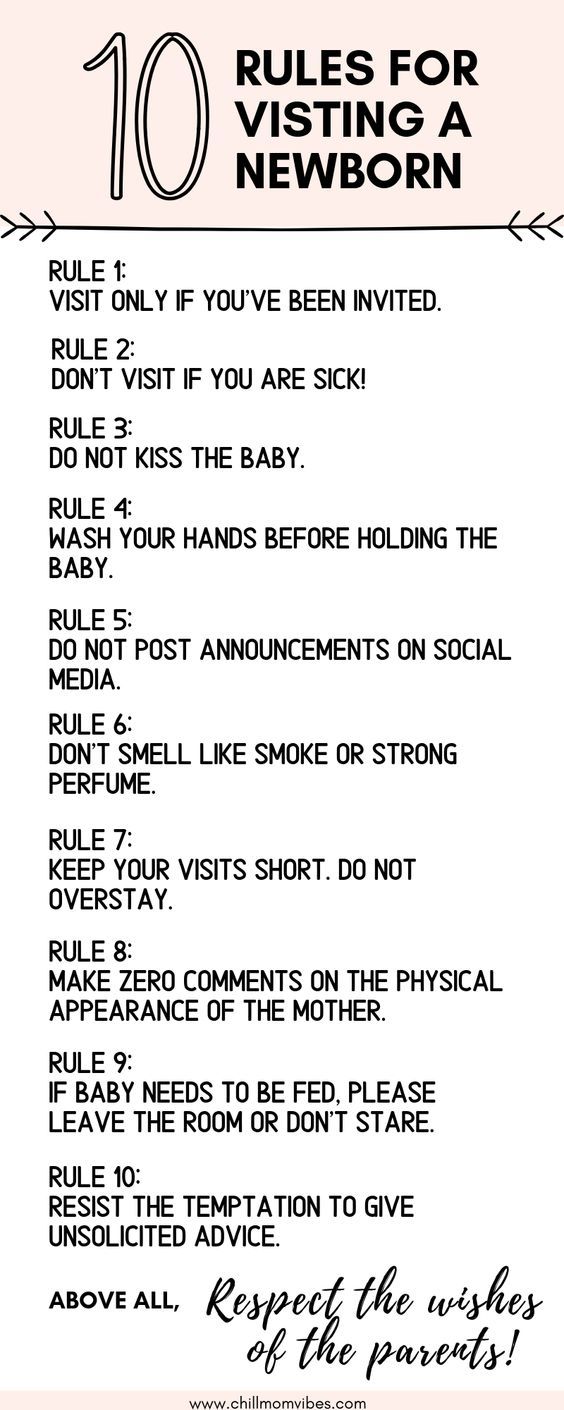 the 10 rules for newborns to be born in newborn, with text overlaying it