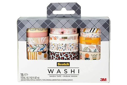 three rolls of washi tape are in the packaging for each one's own