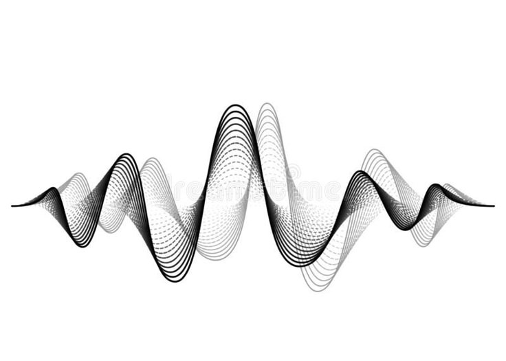 an abstract sound wave on a white background royalty illustration stock images and clippings