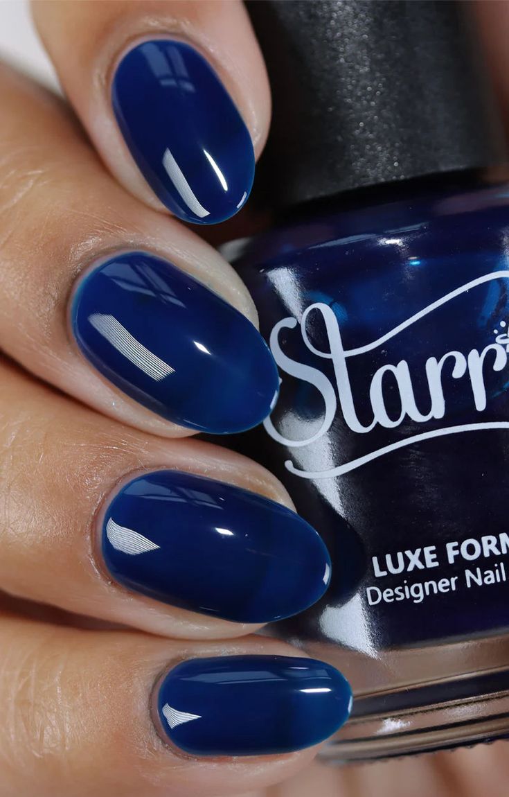 Starrily Moon Jelly Nail Polish: Overview:• Sapphire blue sheer jelly nail polish with buildable coverage• Use alone or combine with effect nail polishes• Best applied in 1-3 coats• A portion of sales will be donated to protect our oceans and marine life. Description:Bluefire Jelly is a beautiful sheer yet buildable sapphire blue nail polish that captures the ephemeral glow of its namesake—the Bluefire Jellyfish. Crafted with a translucent glass-like jelly formula, this polish offers a stunning, Dark Blue Jelly Nails, Sapphire Blue Nails, Sept Nails, Moon Jelly, Jelly Nail Polish, Jelly Nail, Navy Blue Nails, Nail Shimmer, Blue Nail Polish