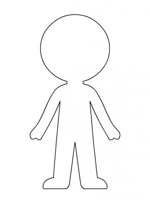 the outline of a person's head and body, with one hand on his hip