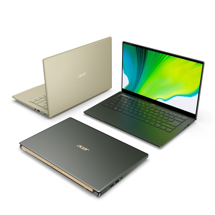 three different laptops are shown side by side