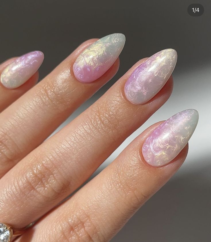 Purple And Pink Nails, Milky Nails, Nagel Tips, Mermaid Nails, Fake Nails With Glue, Thanksgiving Nails, Nail Forms, Girls Nails, Nailed It