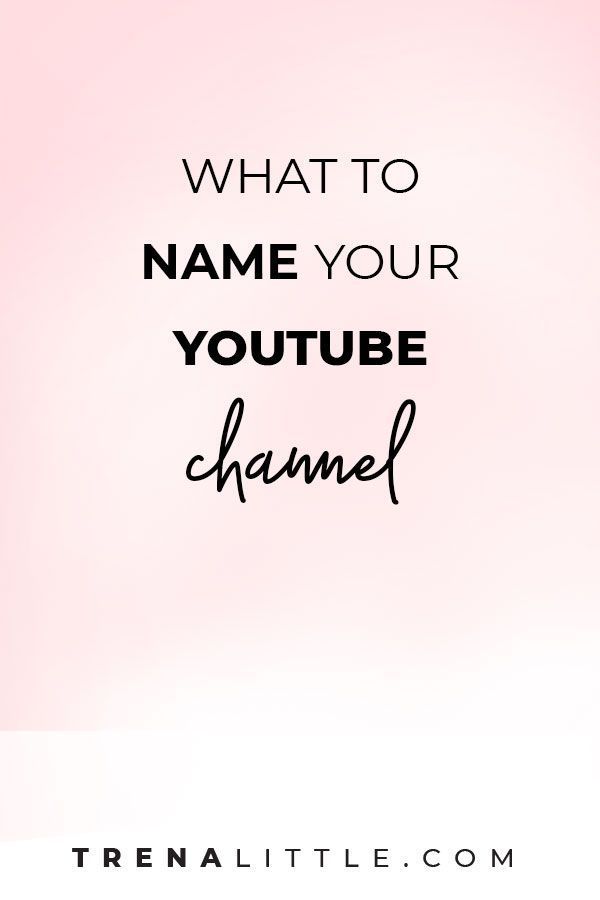 a pink background with the words what to name your youtube channel on it and an image of a woman's face