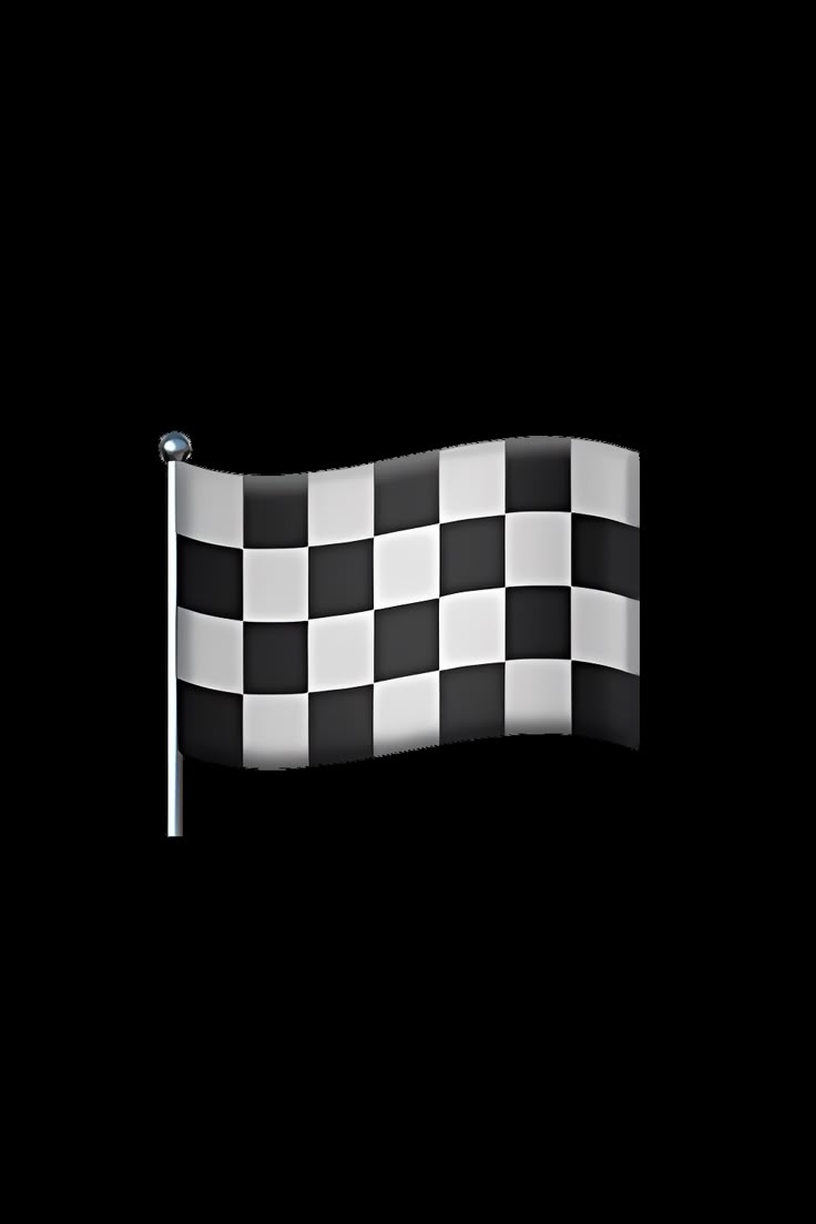 a black and white checkered flag is flying in the air with a pole on it