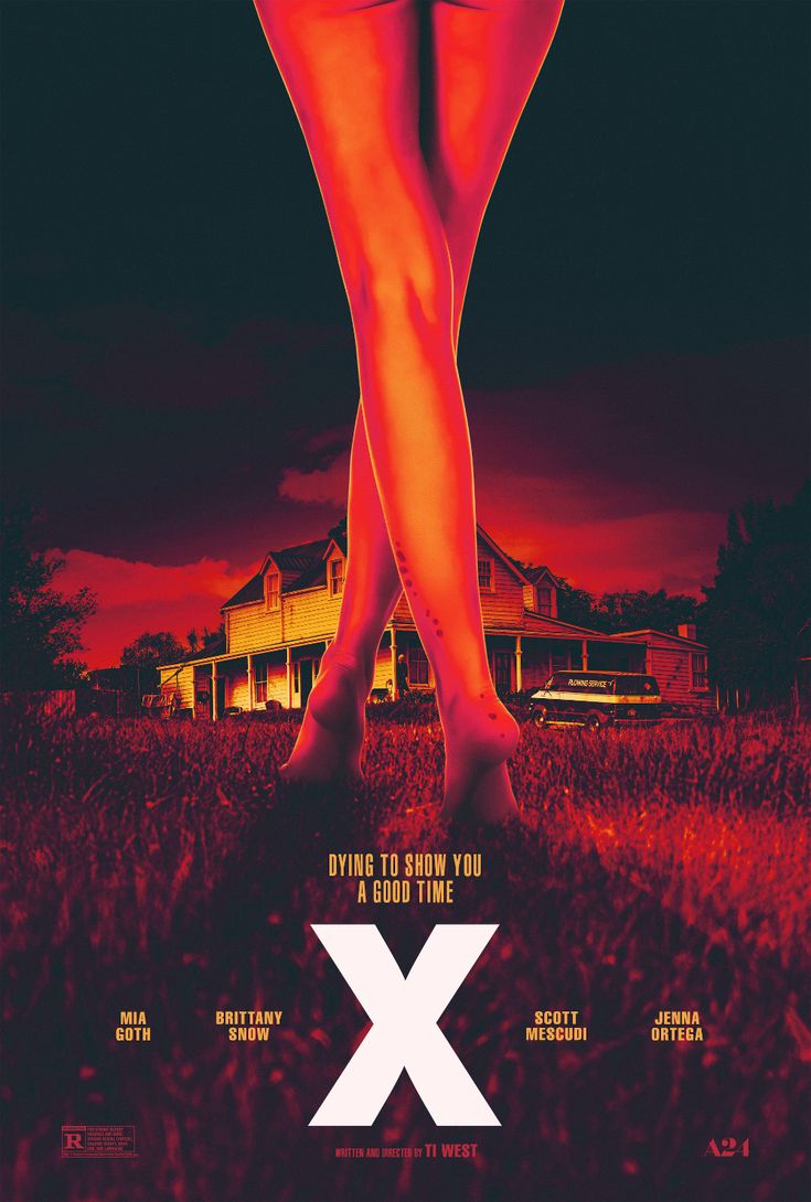 a movie poster for the x - files with a woman's legs in red