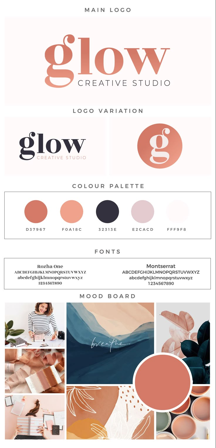 a poster with different colors and shapes for the design process, including pinks, oranges