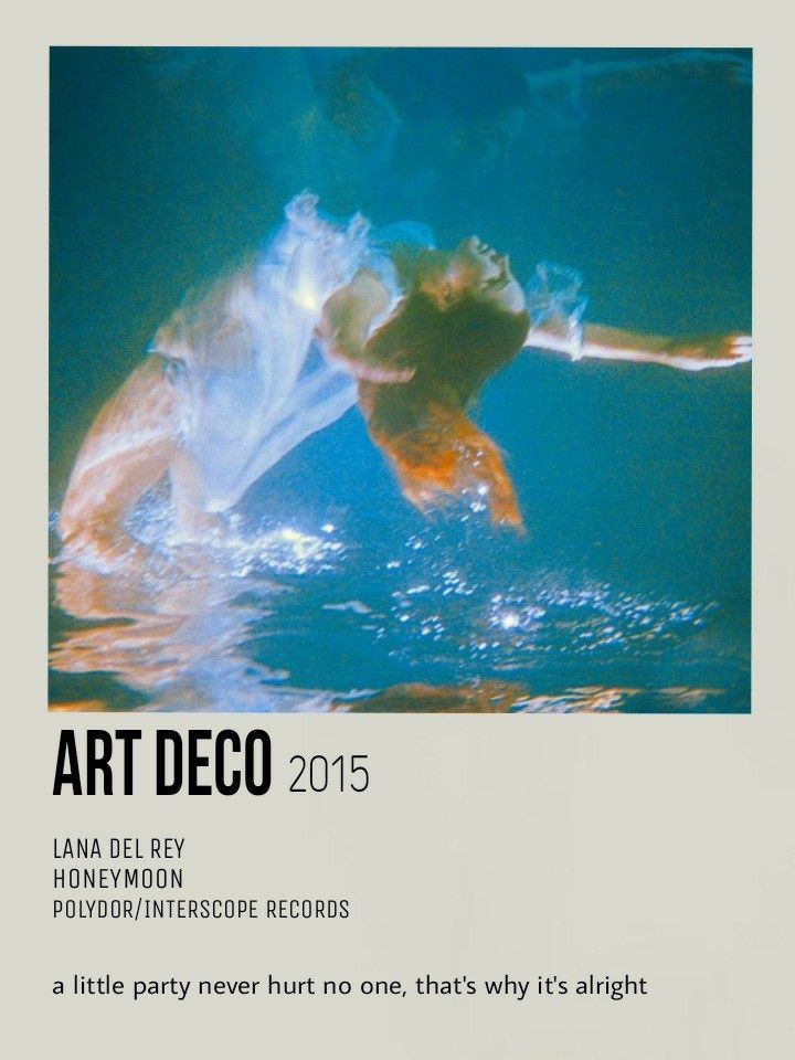 an advertisement for art deco 2013 with a man swimming in the water and holding his arm out