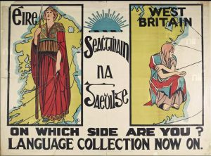 an old poster advertises the use of language