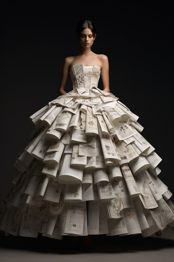 Newspaper Dress, Angela Carter, Book Dress, Paper Fashion, Paper Dress, Recycled Fashion, Art Dress, Bridal Designs, Art Google