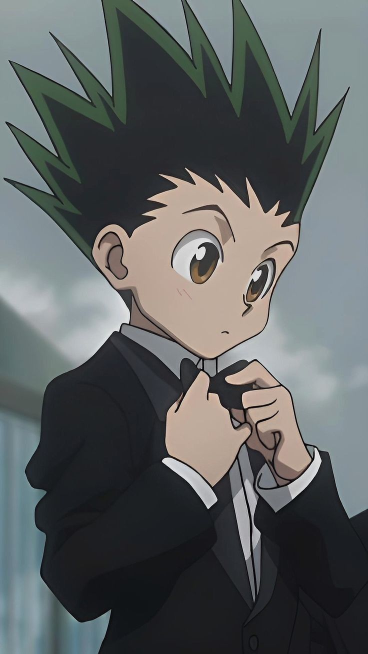 an anime character in a suit and tie