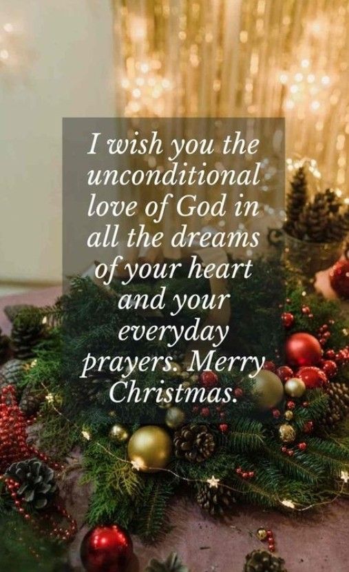 a christmas card saying i wish you the unconditional love of god in all the dreams