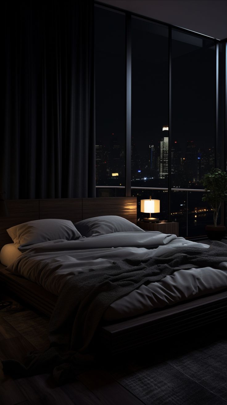 Dark Bedroom Aesthetic Dark Bedroom Aesthetic, King Size Bed Designs, Minimalist Bed Frame, Simple Bed Designs, Bed Design Ideas, Unique Bedroom Design, Bed Interior, Design Your Bedroom, Minimalist Bed