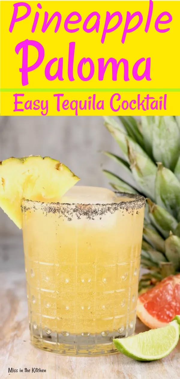 the pineapple palona is an easy tequila cocktail that's perfect for summer