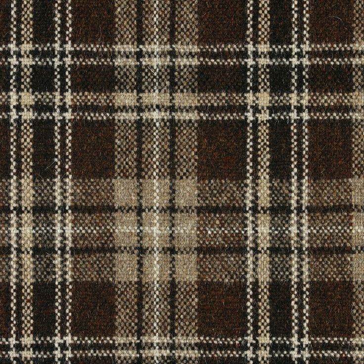 a brown and white plaid fabric