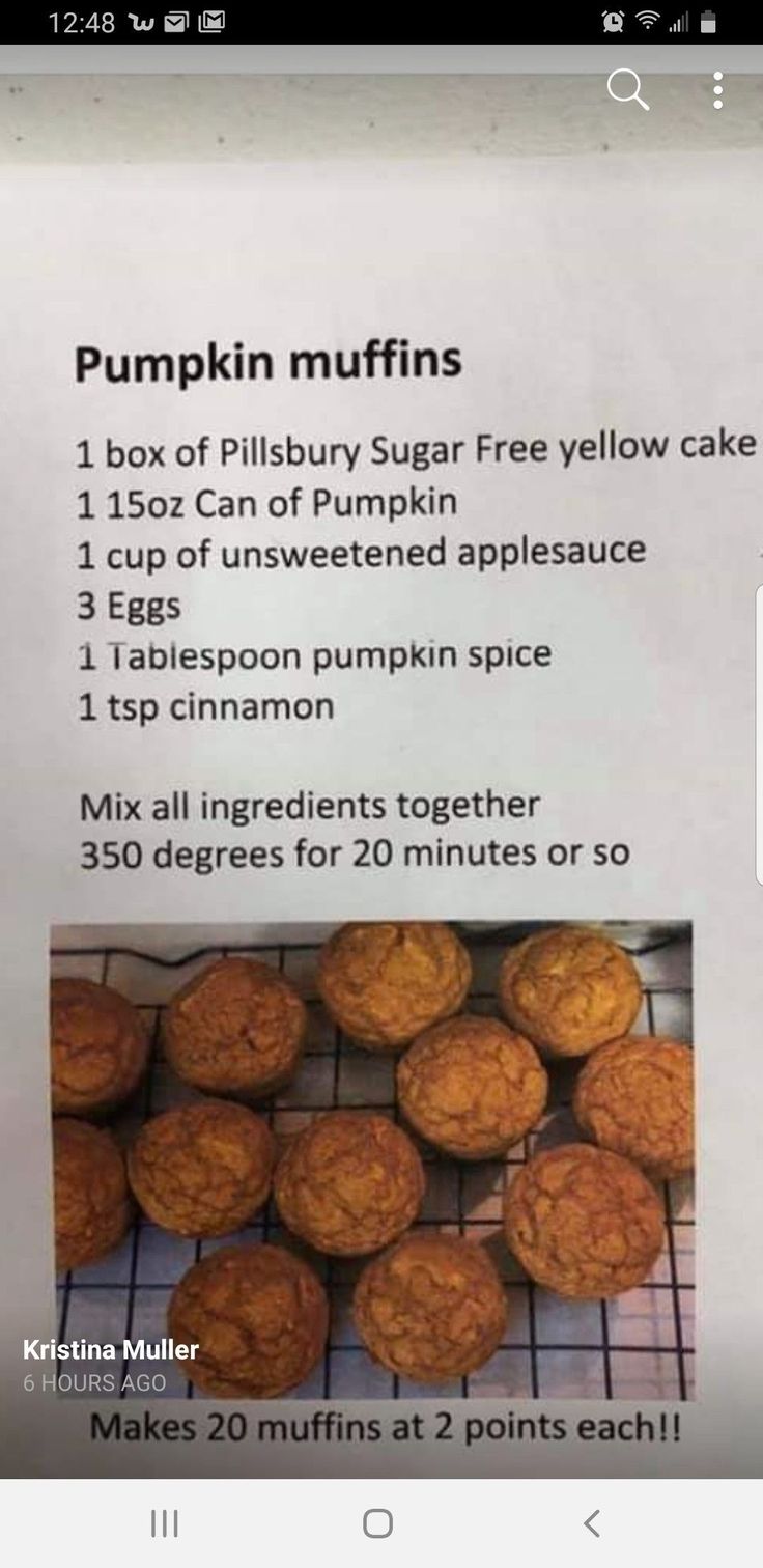 the recipe for pumpkin muffins is displayed on an ipad