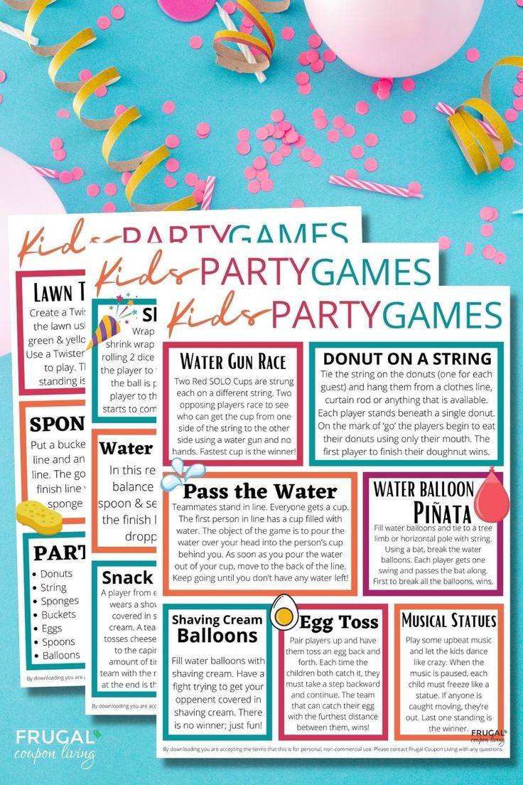 a party game with balloons, streamers and confetti