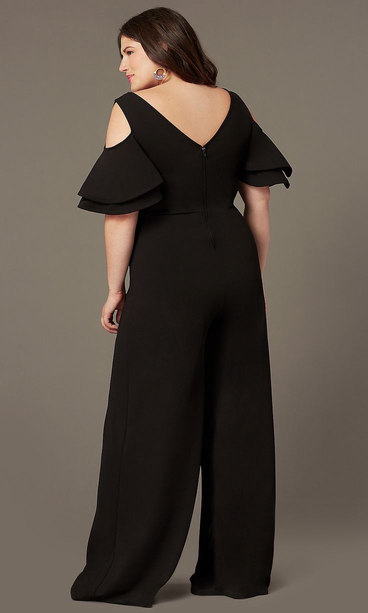 ColdShoulder WeddingGuest PlusSize Jumpsuit Jumpsuit for wedding