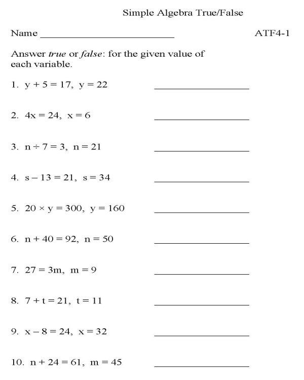 worksheet for adding and subming the given value of each variable number line