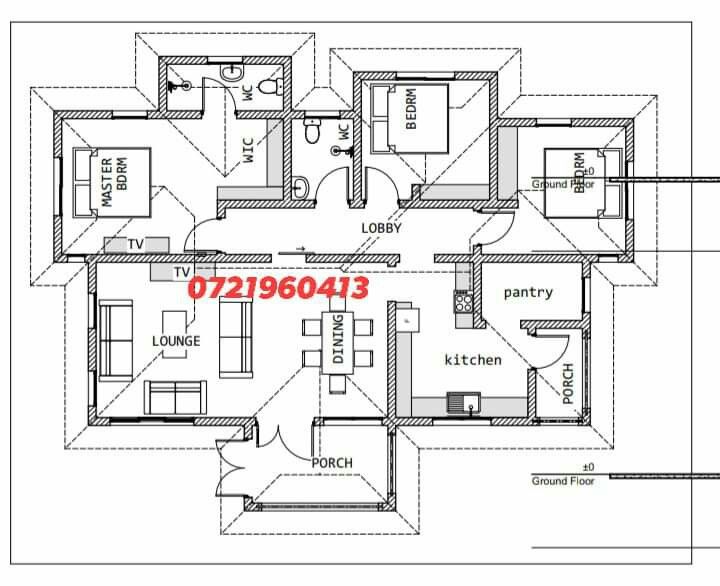 the floor plan for a two bedroom apartment with an attached kitchen and living room area