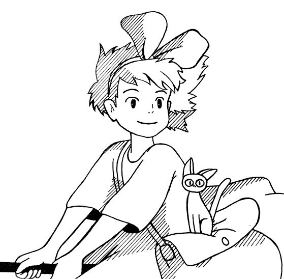 a drawing of a boy sitting on the ground