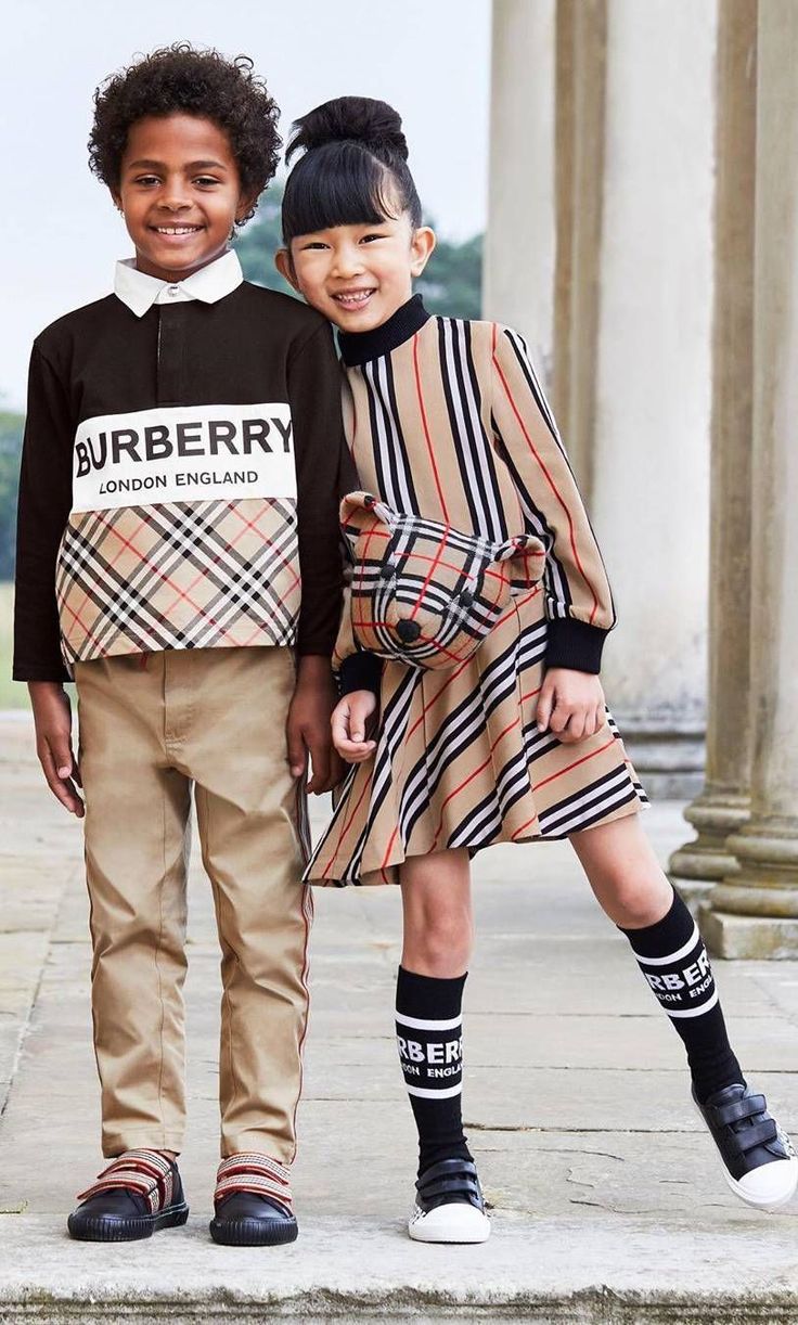 BURBERRY - KIDS Burberry Style, Beige Icons:), Polo Shirt Design, Kids Designer Clothes, Baby Fits, Burberry Kids, Black Polo Shirt, Kids Couture, White Leather Sneakers