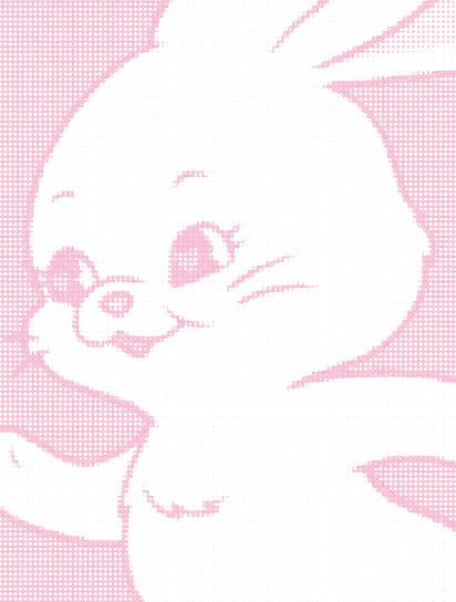 an image of a white bunny with pink eyes