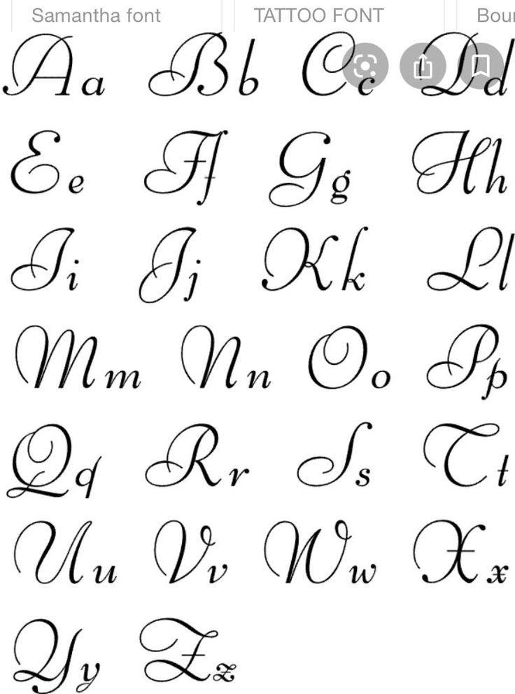 the upper and lower letters of an old english alphabet, with cursive writing